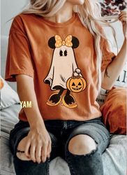 Comfort Color Minnie Ghost Halloween Shirt, Retro Mickey Spooky Season Shirt, Mickey's Not So Scary Halloween Shirt, Hal