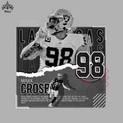 Maxx Crosby Football Paper Poster Raiders PNG Download