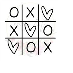 Tic Tac Toe Game SVG, Tic Tac Toe Game PNG, Hugs and Kisses, Valentine's Day svg, Love Always Wins