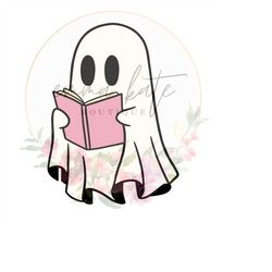 Ghost SVG, Ghost PNG, Ghost Book svg, Ghost Book png, Boo svg, Boo png, Halloween dtf, Halloween svg, Halloween png, Hal