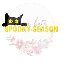 Spooky Season SVG, Spooky Season PNG, Halloween svg, Halloween png, Halloween htv, Halloween Shirt, Black Cat SVG, Black