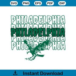 Philadelphia Kelly Green Football Team SVG Digital Cricut File