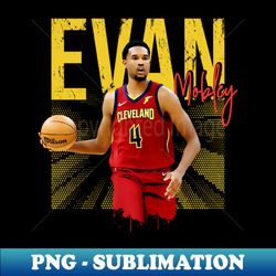 Sublime Sublimation - Evan Mobley Basketball PNG - Elevate Your Apparel with the Next Generation Star