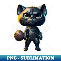 Sports Cat - Slam Dunk Champion - High-Quality Sublimation PNG Digital Download