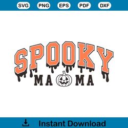 Vintage Spooky Mama SVG Halloween Mama SVG Cricut File