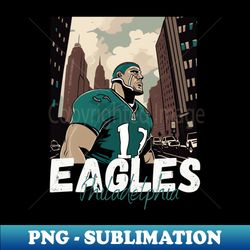 Philadelphia Eagles Football Player - Cartoon Style - Stunning Artwork for Sublimation
