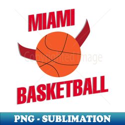 Miami Basketball 3D Sublimation PNG Digital Download - Enhance Your Game with Stunning Depth