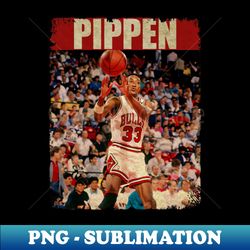 Scottie Pippen - Retro Style - Exclusive PNG Digital Download