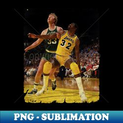 Larry Bird vs Magic Johnson - NBA Legends - High-Quality Sublimation Design