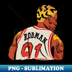 Basketball Sublimation Design - Iconic Dennis Rodman Art - Instant Download