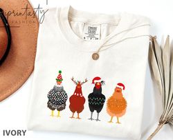 Christmas Chickens t-Shirt Png, Animals Christmas Shirt Png, Funny Christmas Shirt Png, Farm Chickens Shirt Png, iPrinta