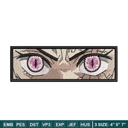 Demon Nezuko eyes 2 embroidery design, Kimetsu no Yaiba embroidery, anime design, embroidery file, Digital download