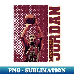Michael Jordan 80s Basketball Legend PNG Sublimation Digital Download - Relive the Glory Days