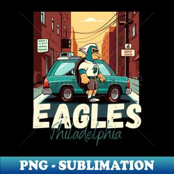 Philadelphia Eagles Football Player - Cartoon Style - Stunning PNG Sublimation Download