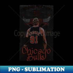 Chicago Bulls Vintage PNG Transparent Digital Download - Express Your Love for Dennis Rodman