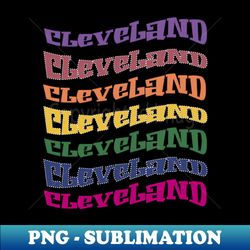LGBTQ Flag - USA Cleveland - Vibrant PNG Sublimation Digital Download