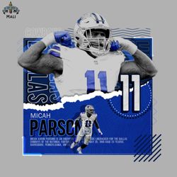 Micah Parsons Football Paper Poster Cowboys PNG Download