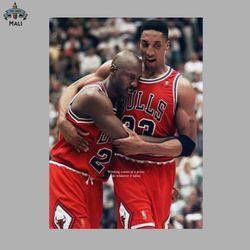 Michael Jordan and Scottie Pippen Flu game PNG Download