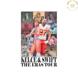 Vintage Kelce And Taylor The Eras Tour PNG Download