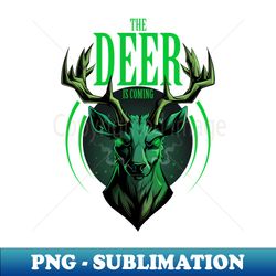 Digital Download - Evil Angry Green Buck Deer - High-Quality PNG for Sublimation