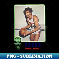 nba retro basketball cards - fred boyd - exclusive png digital download