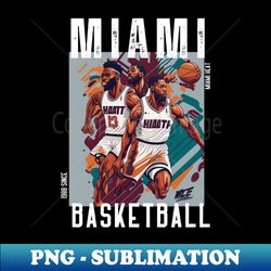 Miami Heat Basketball - Vector Graphic Design - High-quality Digital Download