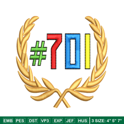701 logo embroidery design, 701 logo embroidery, embroidery file, logo design,  logo shirt, Digital download