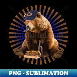 Chicago Bear Sublimation - High-Quality Transparent PNG Digital Download - Show Your Love for the Real Deal
