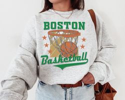 Boston Celtic, Vintage Boston Celtic Sweatshirt T-Shirt, Boston Basketball Shirt, Celtics TShirt, Basketball Fan Shirt,