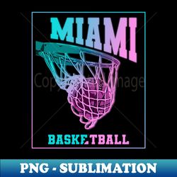 Miami Basketball Fanart - Glow-In-The-Dark Vector Art - Elevate Your Sublimation Game