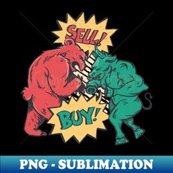 Bull Bear Sublimation PNG - Sell and Buy Signals - Instant Digital Download