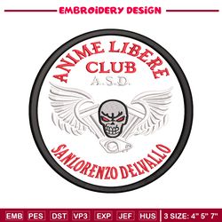 Anime libera club embroidery design, anime embroidery, embroidery file, logo design,  logo shirt, Digital download