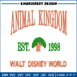 Animal Kingdom embroidery design, Animal Kingdom embroidery, logo design, embroidery file, logo shirt, Digital download.