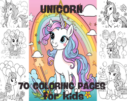 Magical Unicorn Adventures: Delight in the Art of Coloring with Stunning Fantasy Illustrations, Unicorn Coloring Book