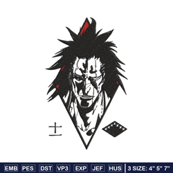 Kenpachi embroidery design, Bleach embroidery, Anime design, Embroidery shirt, Embroidery file, Digital download