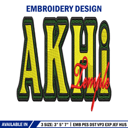 AKHI logo embroidery design, AKHI logo embroidery, logo design, embroidery file, logo shirt, Digital download.