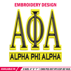 Alpha Phi Alpha embroidery design, Alpha Phi Alpha embroidery, logo design, embroidery file, Digital download.
