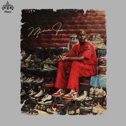 Michael Jordan with The Sneakers Legend PNG Download