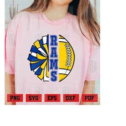 Cheer Football Team Svg | Football Shirt Svg | Cricut Svg | Silhouette | Vector | Vinyl | Eps, Png, Dxf, Pdf, Digital Do