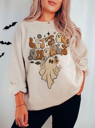 Vintage Lets go ghouls sweater, Vintage Halloween SweaT-Shirt Png, Retro Fall Shirt Png, Vintage Ghost SweaT-Shirt Png,