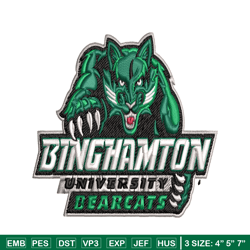 Binghamton Bearcats embroidery design, Binghamton Bearcats embroidery, logo Sport, Sport embroidery, NCAA embroidery.