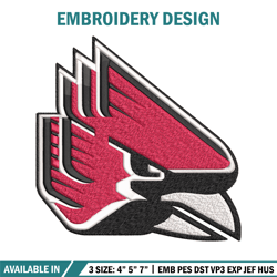 Ball State Cardinals embroidery design, Ball State Cardinals embroidery, logo Sport, Sport embroidery, NCAA embroidery.