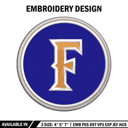Cal State Fullerton Titans embroidery design, Cal State Fullerton Titans embroidery, Sport embroidery, NCAA embroidery.