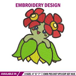 Bellossom embroidery design, Bellossom embroidery, Anime design, Embroidery shirt, Embroidery file, Digital download