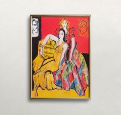 Matisse Print  Two Women  Woman Portrait  Vintage Wall Art  Colorful Wall Art  Vibrant Wall Art  Digital DOWNLOAD  PRINT