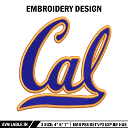California Golden Bears embroidery design, California Golden Bears embroidery, logo Sport embroidery, NCAA embroidery.