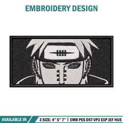 Black white pain embroidery design, Naruto embroidery, Anime design, Embroidery shirt, Embroidery file,Digital download