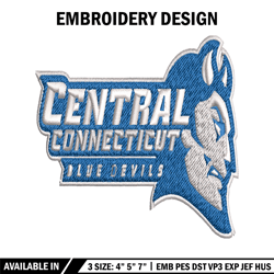 Central Connecticut Blue Devils embroidery design, logo embroidery, logo Sport, Sport embroidery, NCAA embroidery.