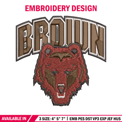 Brown Bears embroidery design, Brown Bears embroidery, logo Sport, Sport embroidery, NCAA embroidery.