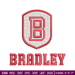 Bradley Braves embroidery design, Bradley Braves embroidery, logo Sport, Sport embroidery, NCAA embroidery.